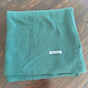 Posh Peanut Teal Waffle Blanket